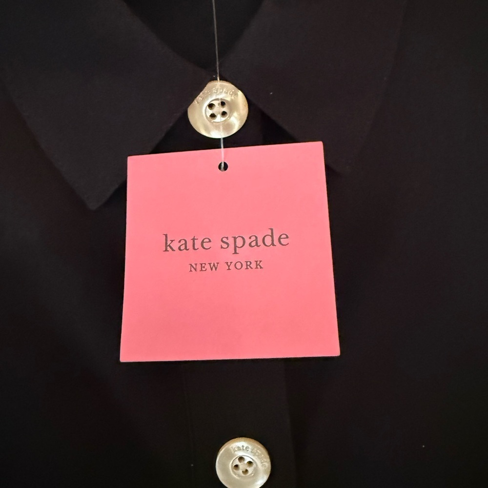 Kate Spade New York black mainline button up long dress - Picture 4 of 5